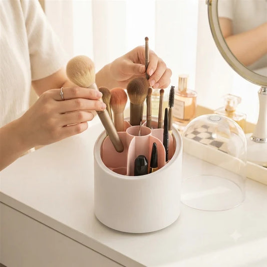 Rotating Makeup Brush Storage Box